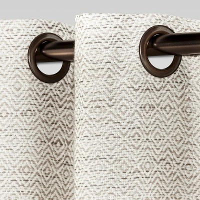 1pc Light Filtering Diamond Weave Window Curtain Panel - Threshold™ 3 1pc Light Filtering Diamond Weave Window Curtain Panel - Threshold™ - Image 3