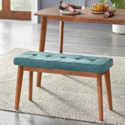 4pc Nettie Mid-Century Modern Dining Set With Bench Walnut/Teal - Buylateral 10 4pc Nettie Mid-Century Modern Dining Set With Bench Walnut/Teal - Buylateral -Default Template 1 GUEST c34ef500 4aff 44c6 9911 7f3bc6da7e64