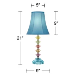 360 Lighting Bohemian Country Cottage Accent Table Lamp 21" High Teal Blue Stacked Glass For Bedroom Living Room Bedside Nightstand Office Kids Family 9 360 Lighting Bohemian Country Cottage Accent Table Lamp 21" High Teal Blue Stacked Glass For Bedroom Living Room Bedside Nightstand Office Kids Family -Default Template 1 GUEST c38a1f2e 9786 4a38 8aaa 6c8d4a783bd5
