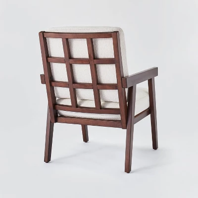 Grantsville Wood Frame Accent Chair With Grid Back - Threshold™ Designed With Studio McGee 3 Grantsville Wood Frame Accent Chair With Grid Back - Threshold™ Designed With Studio McGee - Image 3