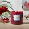 28oz Glass Sandalwood Rose Candle Burgundy - Opalhouse™