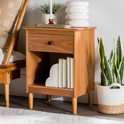 Stiva Classic Mid-Century Modern 1 Drawer Nightstand - Saracina Home 13 Stiva Classic Mid-Century Modern 1 Drawer Nightstand - Saracina Home - Image 13