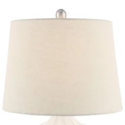 360 Lighting Ellen 21" High Sculptured Small Mid Century Modern Coastal Accent Table Lamp White Ceramic Single Living Room Bedroom Bedside Nightstand -Default Template 1 GUEST cb12c2d0 0e18 4b78 806a 3099ae6635b1