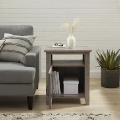 Transitional Classic Windowpane Storage Side Table - Saracina Home -Default Template 1 GUEST cbb37e54 c745 4571 a7b5 4aeb205775c7