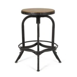 2pc Farmdale Industrial Firwood Adjustable Height Swivel Counter Height Barstools Antique Natural/Pewter - Christopher Knight Home -Default Template 1 GUEST cc6898ca 0bf1 498a 9b18 74f4d0ebc51f