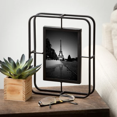 Sullivans Abstract Wire Tabletop Frame 10.25"H Black 4 Sullivans Abstract Wire Tabletop Frame 10.25"H Black - Image 4