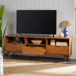 Cara 3 Drawer Mid-Century Modern 3 Drawer TV Stand For TVs Up To 80" - Saracina Home 24 Cara 3 Drawer Mid-Century Modern 3 Drawer TV Stand For TVs Up To 80" - Saracina Home -Default Template 1 GUEST d0c50bac b70e 4f4a 80ee 5b7b6555975b