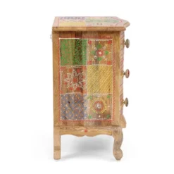 Ailey Handcrafted Boho Mango Wood 3 Drawer Nightstand Natural - Christopher Knight Home -Default Template 1 GUEST d2a0da4f 2eb2 4284 a2b1 540f55b08a0f