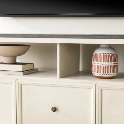 Farmhouse 3 Drawer Wood TV Stand For TVs Up To 65" - Saracina Home 8 Farmhouse 3 Drawer Wood TV Stand For TVs Up To 65" - Saracina Home - Image 8