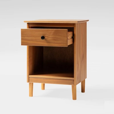 Stiva Classic Mid-Century Modern 1 Drawer Nightstand - Saracina Home 2 Stiva Classic Mid-Century Modern 1 Drawer Nightstand - Saracina Home - Image 2