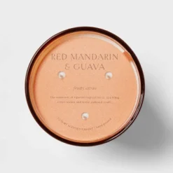 Colored Vase Glass With Dustcover Mandarin & Guava Candle Orange - Threshold™ -Default Template 1 GUEST d3b0111f a038 45b0 94b7 4c6c85a435e3