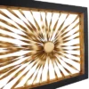 Metal Sunburst Coiled Ribbon Wall Decor With Black Frame Gold - Olivia & May