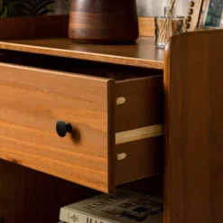 Set Of 2 Katie Transitional Tray Top 1 Drawer Solid Wood Nightstands Caramel - Saracina Home -Default Template 1 GUEST d6c58c76 0690 448a 9554 69c6d963e275