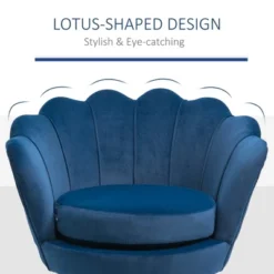 HomCom Elegant Velvet Upholstered Accent Leisure Club Chair With Gold Metal Legs -Default Template 1 GUEST d82b585e 3da8 4dc5 88b0 ed97c7dde64b