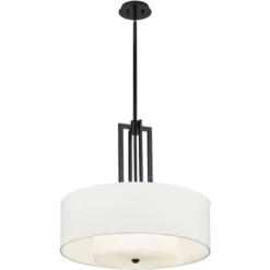 Possini Euro Design Sundry Semi Gloss Black Drum Pendant Chandelier 24" Wide Modern Double Shade 4-Light Fixture For Dining Room Foyer Kitchen Island 14 Possini Euro Design Sundry Semi Gloss Black Drum Pendant Chandelier 24" Wide Modern Double Shade 4-Light Fixture For Dining Room Foyer Kitchen Island -Default Template 1 GUEST da99c9fc c10a 4ef4 b3b2 ecf5266ef760