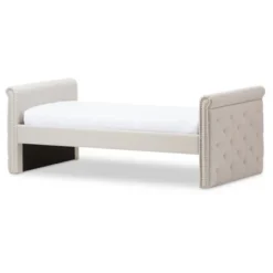 Twin Swanson Modern And Contemporary Fabric Tufted Daybed With Roll-Out Trundle Guest Bed - Baxton Studio -Default Template 1 GUEST dab590e7 fc47 42db bc53 073497ac9cdb