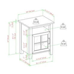 Transitional Classic Windowpane Storage Side Table - Saracina Home -Default Template 1 GUEST dad8aa65 d963 49c7 bda3 78b3efe46282