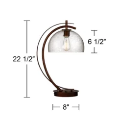 Possini Euro Design Modern Desk Lamps Set Of 2 With USB Port 22 1/2" High Bronze LED Clear Seeded Glass Shade For Bedroom Office 15 Possini Euro Design Modern Desk Lamps Set Of 2 With USB Port 22 1/2" High Bronze LED Clear Seeded Glass Shade For Bedroom Office -Decor Home GUEST dbca2a85 7b54 47b8 9b05 884d0ff9afcd