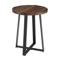 Wrightson Urban Industrial Faux Wrap Leg Round Side Table - Saracina Home -Default Template 1 GUEST de11acff 57fb 43ae ba23 8b22beb8247c