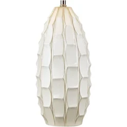 Possini Euro Design Cosgrove Modern Mid Century Table Lamp 32 3/4" Tall White Glazed Ceramic Beige Fabric Drum Shade For Bedroom Living Room Bedside -Default Template 1 GUEST e15958a3 0b96 48ea bace d8ad192dac70