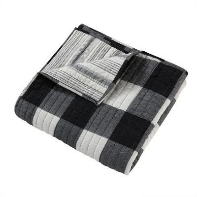 Camden Black Quilted Throw - Levtex Home 1 Camden Black Quilted Throw - Levtex Home