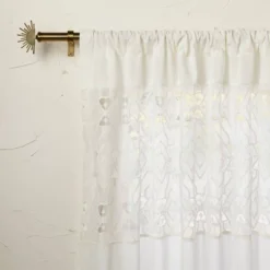 1pc Sheer Banded Geo Macrame Window Curtain Panel White - Opalhouse™ Designed With Jungalow™ -Default Template 1 GUEST e45ca8b5 c8fb 4bcd 9418 e1344d66992c