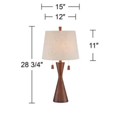 360 Lighting Omar Modern Table Lamp 28 3/4" Tall Warm Brown Wood Hourglass Oatmeal Fabric Drum Shade For Bedroom Living Room Bedside Nightstand Office 6 360 Lighting Omar Modern Table Lamp 28 3/4" Tall Warm Brown Wood Hourglass Oatmeal Fabric Drum Shade For Bedroom Living Room Bedside Nightstand Office -Default Template 1 GUEST e6133243 7521 466c 866d fc796a8ed041