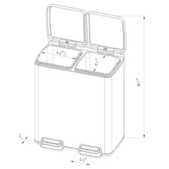 60L Stainless Steel Step Trash And Recycle Can - Brightroom™ -Default Template 1 GUEST e7721439 02d4 4cbb 994a 7467bdac2ef2