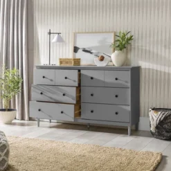 Stiva Classic Mid-Century Modern Horizontal 6 Drawer Dresser - Saracina Home -Default Template 1 GUEST e847531c 2c4a 4097 aef2 3432f53dd370