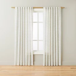 Blanket Stitch Curtain Panel Dark Gray/Cream - Hearth & Hand™ With Magnolia -Default Template 1 GUEST e8962afc 09d7 4b24 8546 b1d44420a887