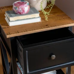 Set Of 2 Farmhouse Single Drawer V Frame Nightstands - Saracina Home -Default Template 1 GUEST e8f7cdca 8d1e 40a3 a260 233a64853d0a