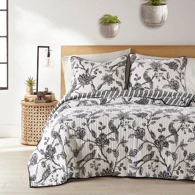 Tanzie Black Quilt Set - Black & White - Levtex Home 1 Tanzie Black Quilt Set - Black & White - Levtex Home