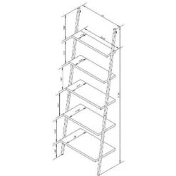 72" Loring 5 Shelf Leaning Bookshelf - Threshold™ -Default Template 1 GUEST f0a703db 6249 4024 8139 6e1bf2368058