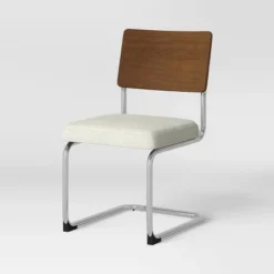 2pk Cecilton Chrome Cantilever Dining Chairs Cream Boucle - Threshold™ -Default Template 1 GUEST f467ac82 933d 40fb b02c 63edbb24066f