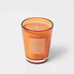 Colored Vase Glass With Dustcover Mandarin & Guava Candle Orange - Threshold™ -Default Template 1 GUEST f690da26 0feb 4a9d 8634 caaa1172c9d3