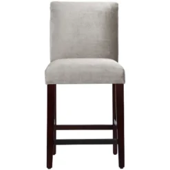 25" Velvet Parsons Counter Height Barstool Wood - Threshold™ -Decor Home GUEST f9dfe6cc 73c9 46f6 9146 046c7990b68e