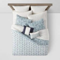 12pc Reversible Paisley Print Comforter & Sheets Set Blue/Dark Teal Blue - Threshold™ -Default Template 1 GUEST fe253a34 1700 4fed 8295 3a12639e7b99