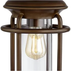 Franklin Iron Works Andreas Industrial Table Lamp 26" High Brown Metal With Nightlight LED And USB Charging Port Oatmeal Shade For Living Room Desk -Default Template 1 GUEST ff266ca9 dba5 4542 8acd 1d5d696cd6f5