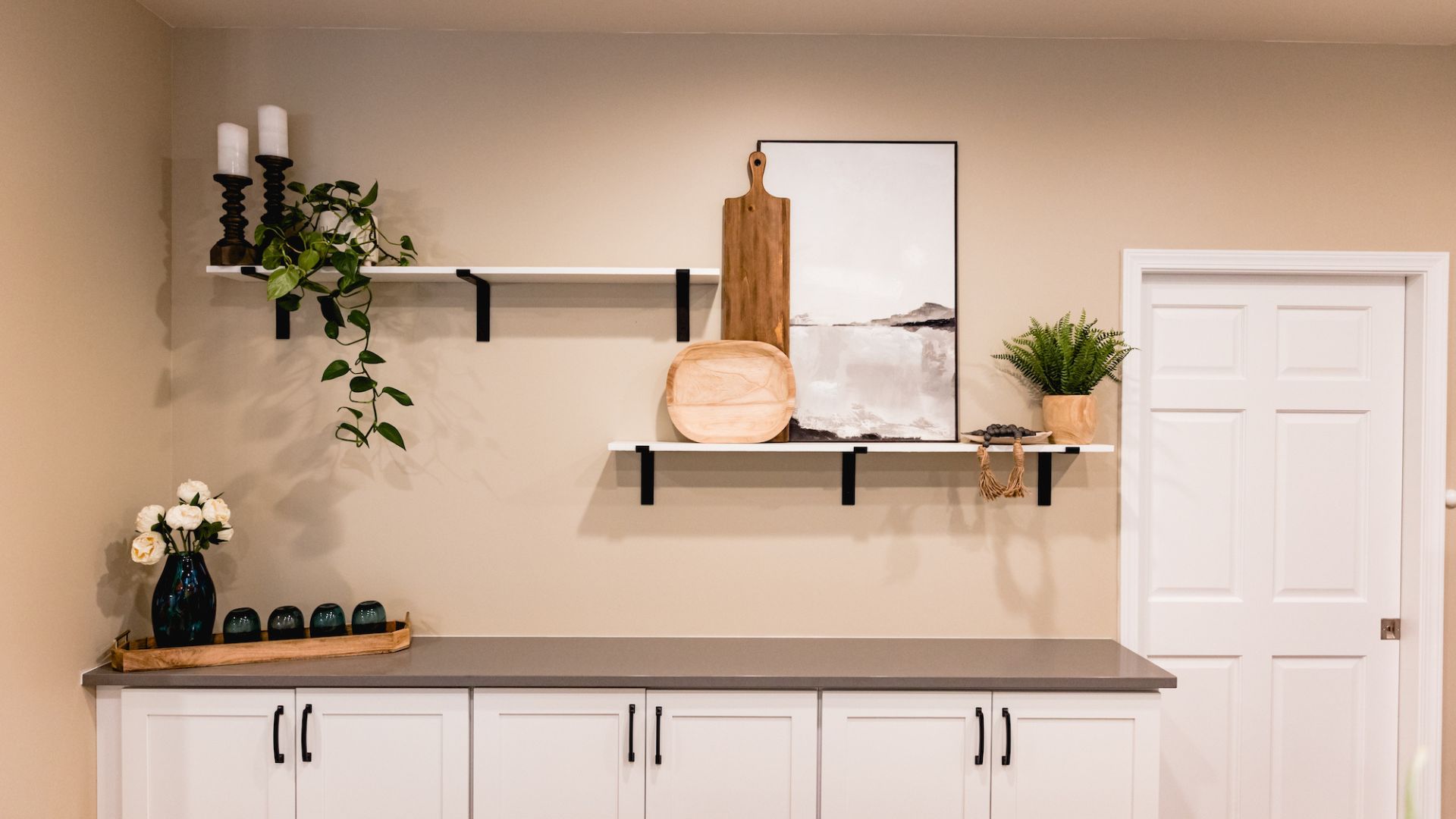 Decor Home -Decor Home Brown and White Modern Skincare Presentation